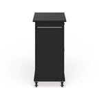 Îlot/chariot de cuisine portable Crosley Compact, plateau en granit noir massif, finition noire - 45,7 cm (P) x 78,7 cm (L) x 90,2 cm (H)