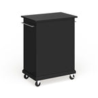 Îlot/chariot de cuisine portable Crosley Compact, plateau en granit noir massif, finition noire - 45,7 cm (P) x 78,7 cm (L) x 90,2 cm (H)