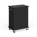 Îlot/chariot de cuisine portable Crosley Compact, plateau en granit noir massif, finition noire - 45,7 cm (P) x 78,7 cm (L) x 90,2 cm (H)