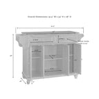 Îlot de cuisine Crosley Cambridge avec plateau en acier inoxydable, finition acajou vieilli - 45,7 cm (P) x 130,8 cm (L) x 86,4 cm (H)