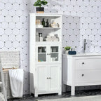 Buffet HOMCOM 63 avec vaisselier, garde-manger, meuble de rangement autoportant