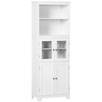 Buffet HOMCOM 63 avec vaisselier, garde-manger, meuble de rangement autoportant