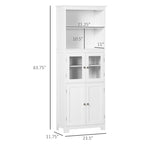 Buffet HOMCOM 63 avec vaisselier, garde-manger, meuble de rangement autoportant