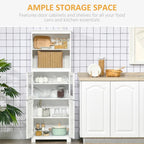 Buffet HOMCOM 63 avec vaisselier, garde-manger, meuble de rangement autoportant