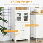 Buffet HOMCOM 63 avec vaisselier, garde-manger, meuble de rangement autoportant