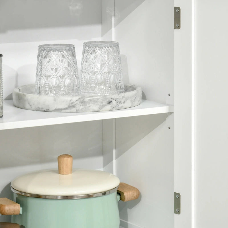 Buffet HOMCOM 63 avec vaisselier, garde-manger, meuble de rangement autoportant