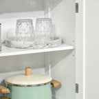 Buffet HOMCOM 63 avec vaisselier, garde-manger, meuble de rangement autoportant