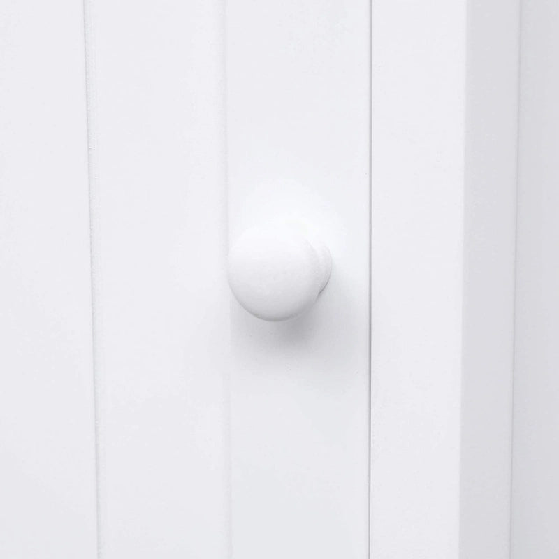 Meuble d'angle triangulaire pour salle de bain avec étagère