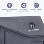 Meuble d'angle triangulaire pour salle de bain avec étagère