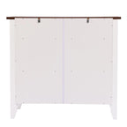 Buffet en bois blanc à 2 tiroirs et 2 portes - 83,3 cm (H) x 91 cm (L) x 40 cm (P)