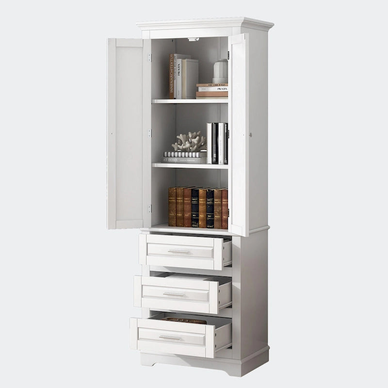 Armoire de rangement haute à trois tiroirs