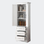 Armoire de rangement haute à trois tiroirs