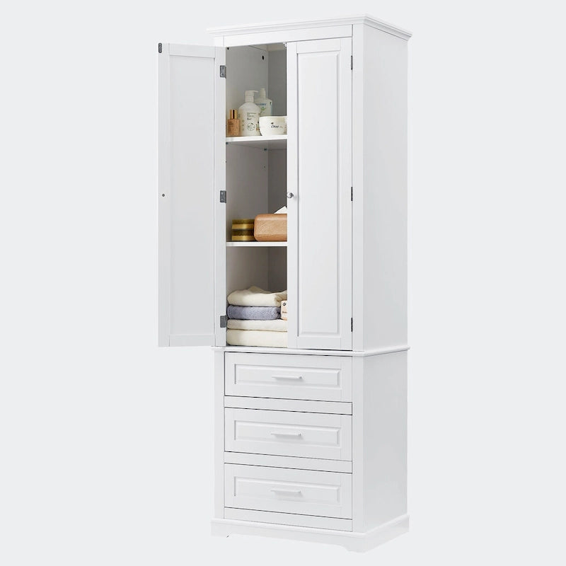 Armoire de rangement haute à trois tiroirs