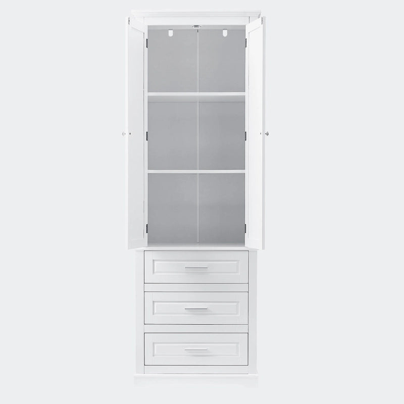 Armoire de rangement haute à trois tiroirs