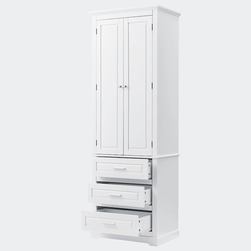 Armoire de rangement haute à trois tiroirs