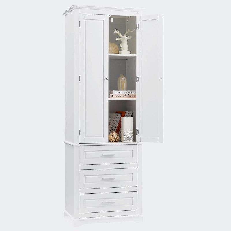 Armoire de rangement haute à trois tiroirs