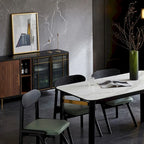 Buffet moderne du milieu du siècle 55.12, meuble à 3 portes, structure en bois massif multicouche, placage noyer, entièrement assemblé - 55.12