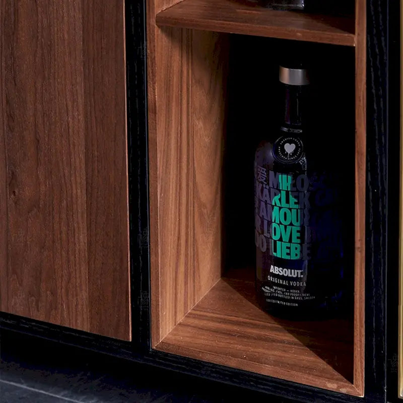 Buffet moderne du milieu du siècle 55.12, meuble à 3 portes, structure en bois massif multicouche, placage noyer, entièrement assemblé - 55.12