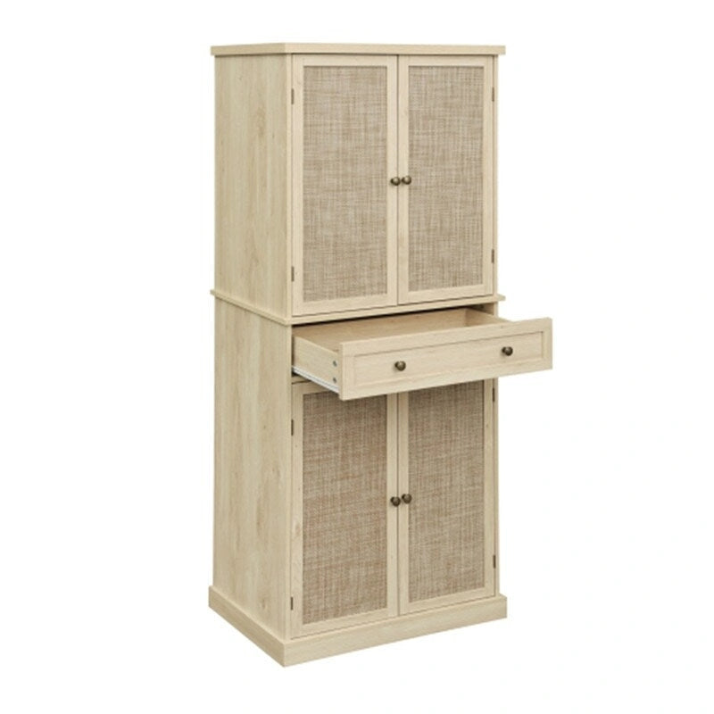 Armoire à 4 portes avec 1 tiroir et 4 étagères intérieures réglables, meuble de rangement