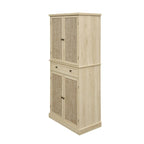 Armoire à 4 portes avec 1 tiroir et 4 étagères intérieures réglables, meuble de rangement