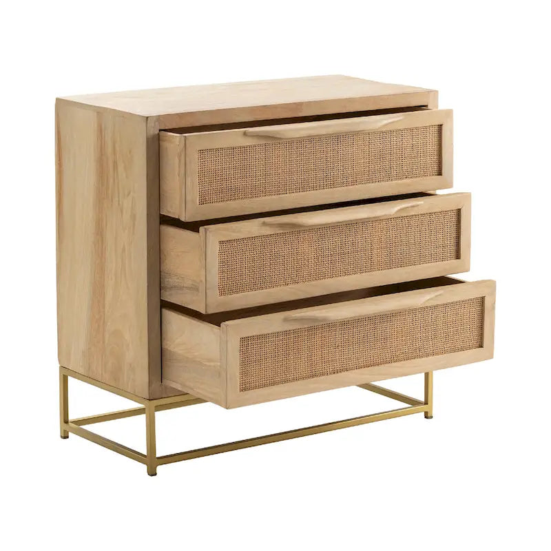 Commode Jensen à trois tiroirs - 30 x 14 x 28