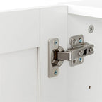 Armoire de rangement murale empilable en bois, blanche