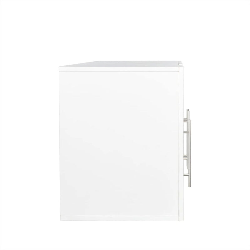 Armoire de rangement murale empilable en bois, blanche