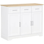 Buffet de cuisine moderne HOMCOM avec de nombreux rangements, 3 tiroirs, placards et étagère réglable