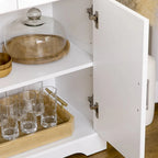 Buffet de cuisine moderne HOMCOM avec de nombreux rangements, 3 tiroirs, placards et étagère réglable