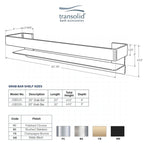 Transolid JGBS20 Jocelyn Étagère barre d'appui 20 po - 20 x 4 x 3