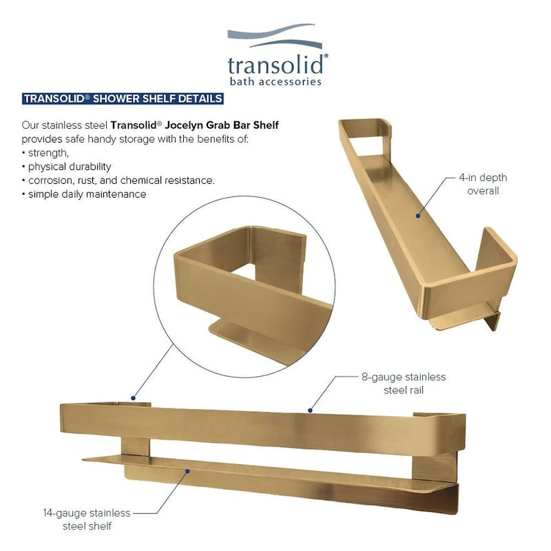 Transolid JGBS20 Jocelyn Étagère barre d'appui 20 po - 20 x 4 x 3