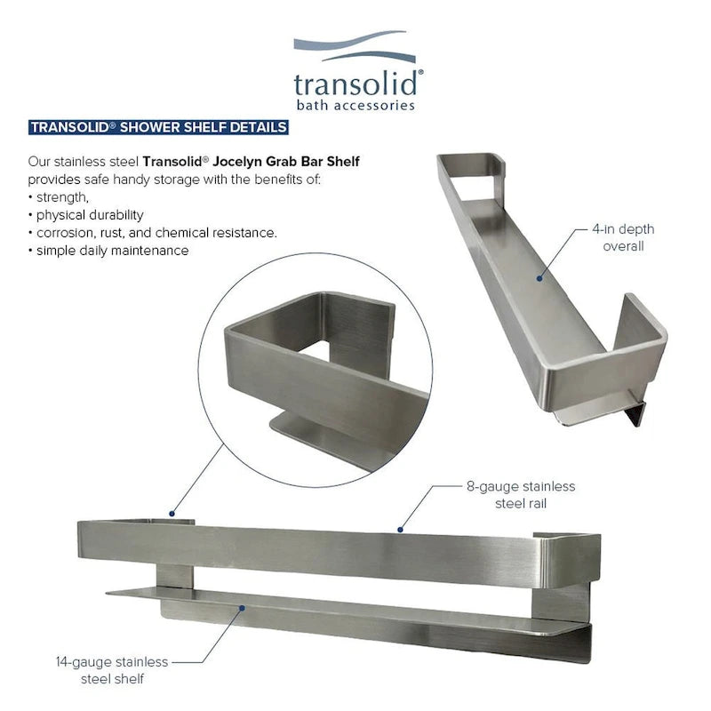 Transolid JGBS20 Jocelyn Étagère barre d'appui 20 po - 20 x 4 x 3