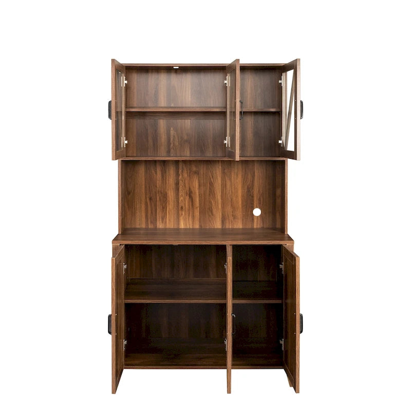 Armoire de rangement pour garde-manger avec portes vitrées - Non applicable