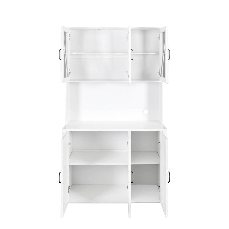 Armoire de rangement pour garde-manger avec portes vitrées - Non applicable