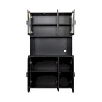 Armoire de rangement pour garde-manger avec portes vitrées - Non applicable