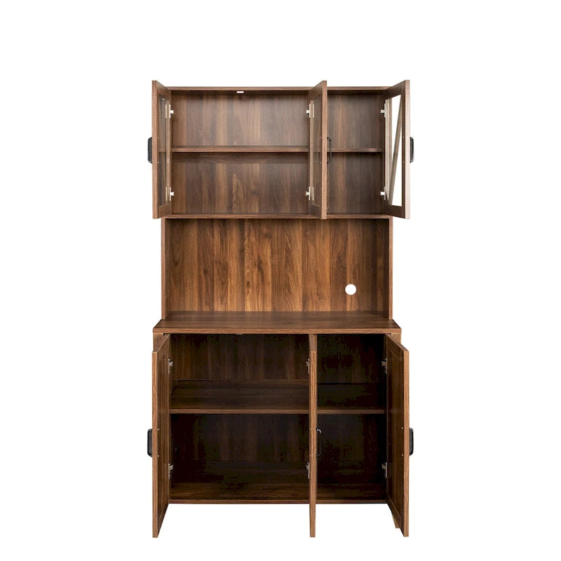 Armoire de rangement pour garde-manger avec portes vitrées - Non applicable