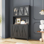 Armoire de rangement pour garde-manger avec portes vitrées - Non applicable