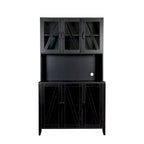 Armoire de rangement pour garde-manger avec portes vitrées - Non applicable