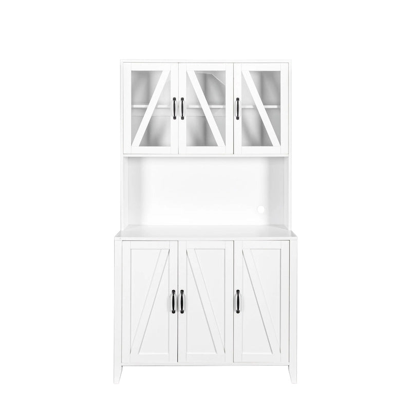 Armoire de rangement pour garde-manger avec portes vitrées - Non applicable