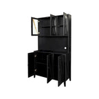 Armoire de rangement pour garde-manger avec portes vitrées - Non applicable