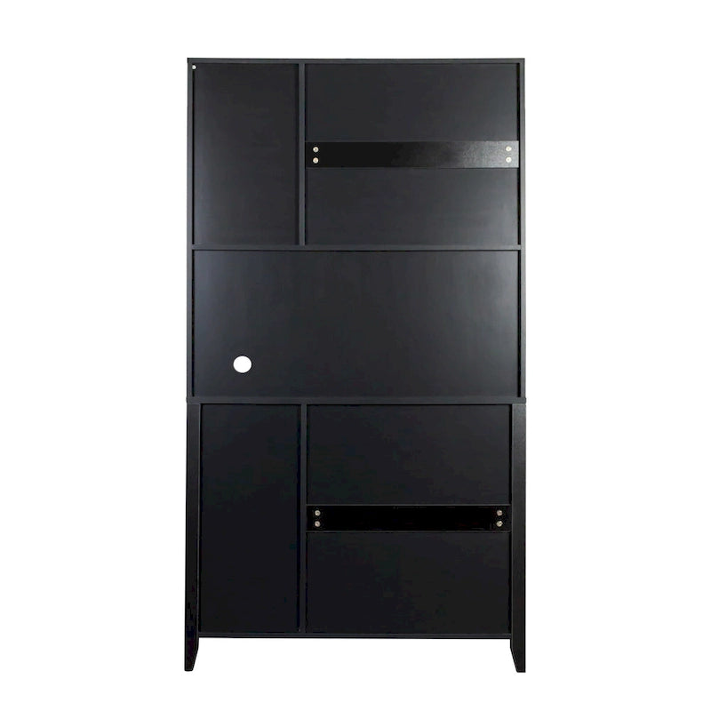 Armoire de rangement pour garde-manger avec portes vitrées - Non applicable