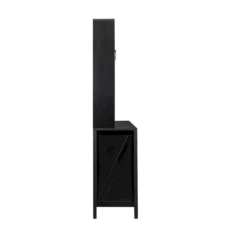 Armoire de rangement pour garde-manger avec portes vitrées - Non applicable