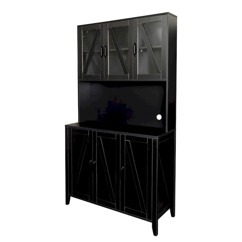 Armoire de rangement pour garde-manger avec portes vitrées - Non applicable