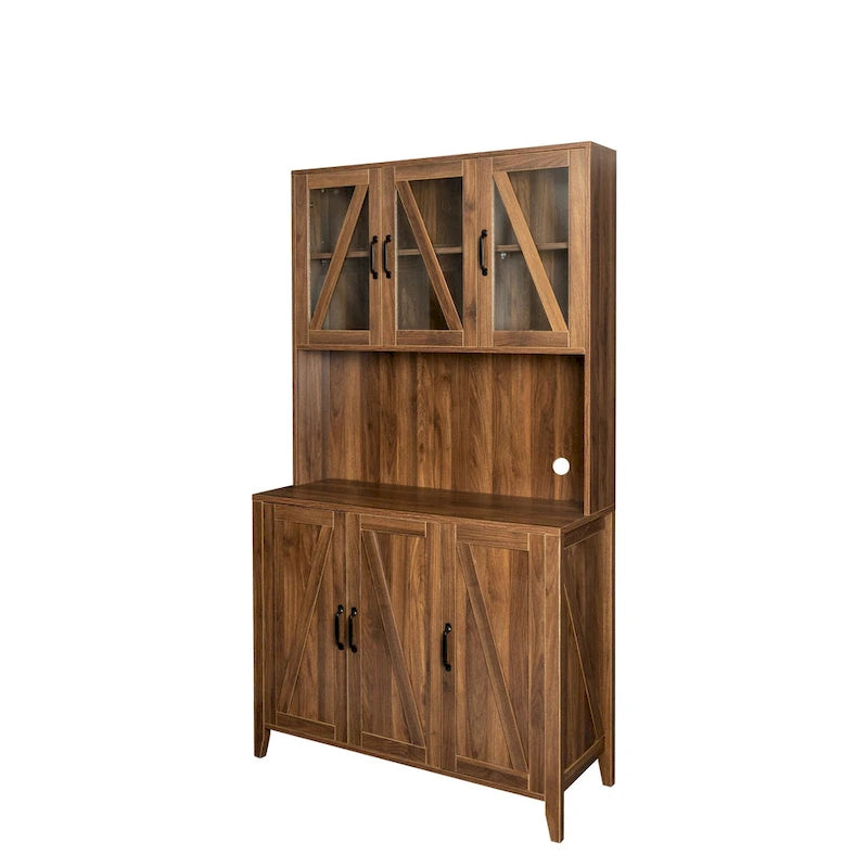 Armoire de rangement pour garde-manger avec portes vitrées - Non applicable