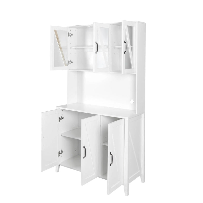 Armoire de rangement pour garde-manger avec portes vitrées - Non applicable