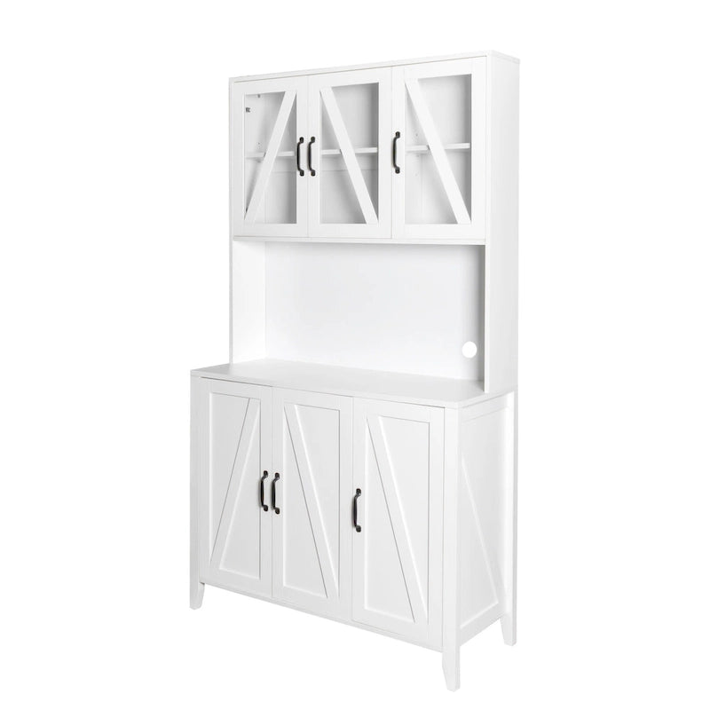Armoire de rangement pour garde-manger avec portes vitrées - Non applicable