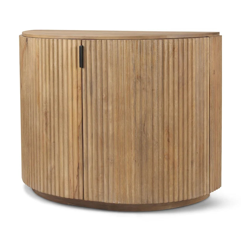 Meuble d'appoint en bois massif brun clair Terra