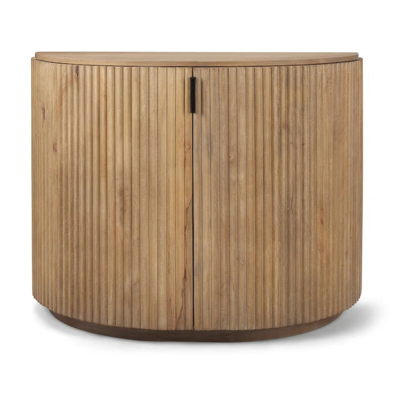 Meuble d'appoint en bois massif brun clair Terra