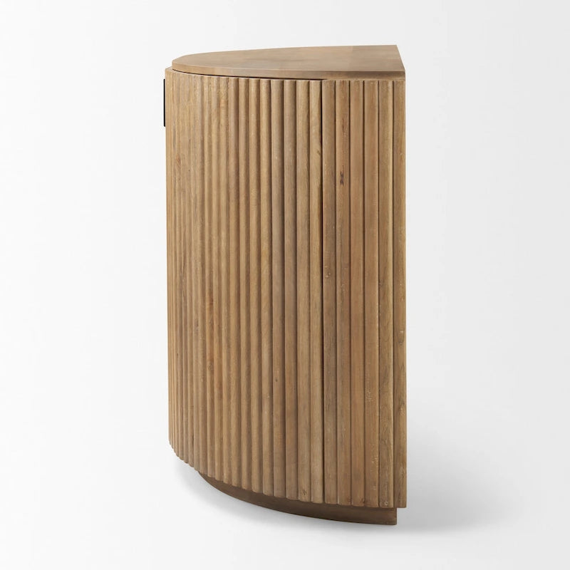 Meuble d'appoint en bois massif brun clair Terra
