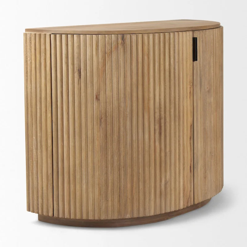 Meuble d'appoint en bois massif brun clair Terra
